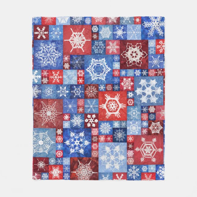 Couverture Polaire Collage flocon de neige du 250e anniversaire (Devant)