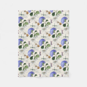 Couverture Polaire Collage Hydrangea