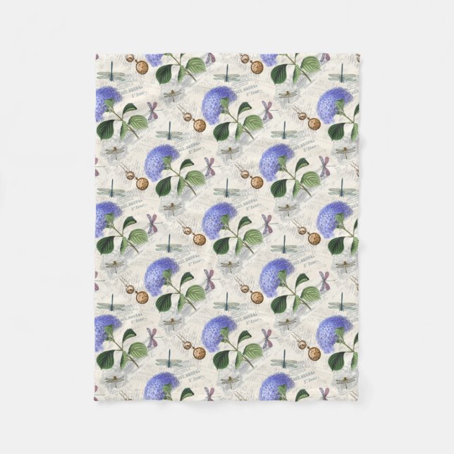 Couverture Polaire Collage Hydrangea (Devant)