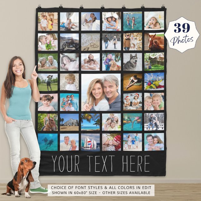 Couverture Polaire Collage photo 39 Collage photo personnalisé (Créateur téléchargé)