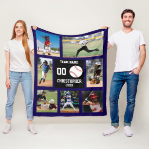 Couverture Polaire Collage photo de baseball