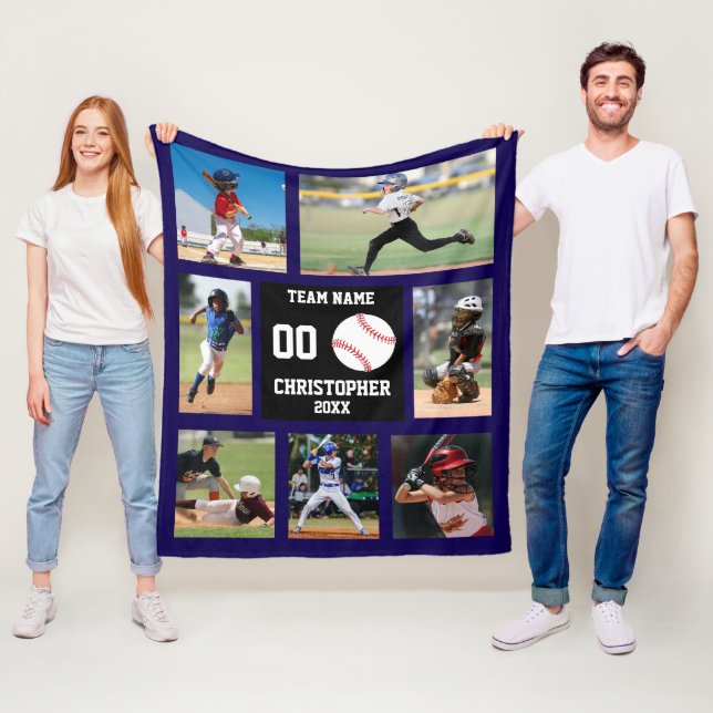 Couverture Polaire Collage photo de baseball (En situation)