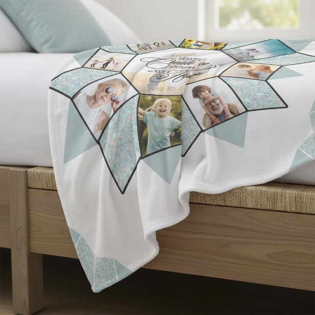 Couverture Polaire Collage photo de souvenirs Sea Glass ID1016 (Créateur téléchargé)