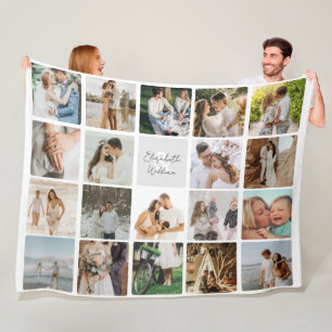Couverture Polaire Collage photo en couple