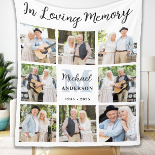 Couverture Polaire Collage photo Memorial Custom 8 Dans Love Memory