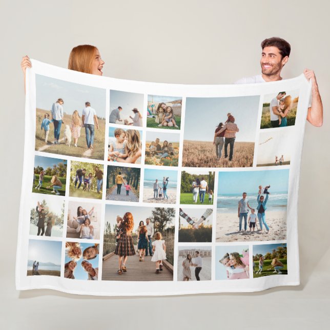 Couverture Polaire Collage photo moderne 23 (En situation)