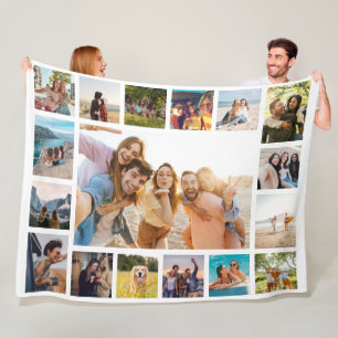 Couverture Polaire Collage photo moderne simple 17