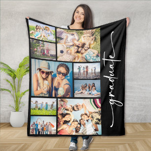 Couverture Polaire Collage photo multiple