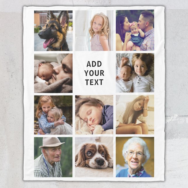 Couverture Polaire Collage photo personnalisé 11 (Créateur téléchargé)