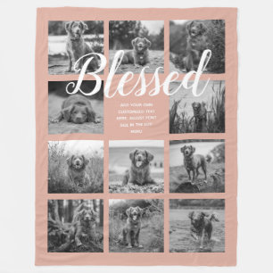 Couverture Polaire Collage photo personnalisé 11 BÉNÉFICIÉ Dusty Rose