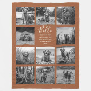 Couverture Polaire Collage photo personnalisé 11 TerraCotta