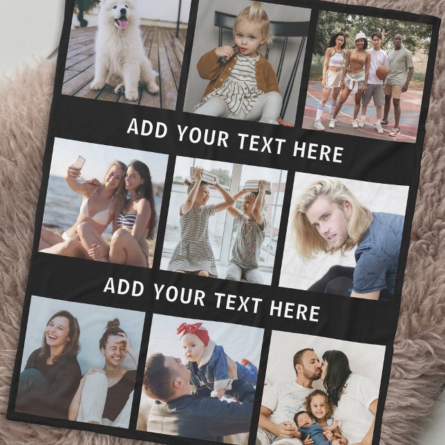 Couverture Polaire Collage photo personnalisé 9 (Créateur téléchargé)
