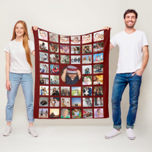 Couverture Polaire Collage photo Personnalisé do-it-yourself personna