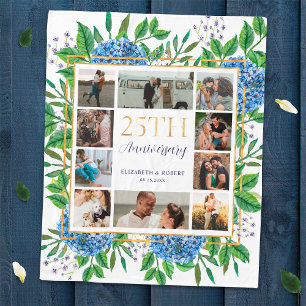 Couverture Polaire Collage photo personnalisé pour le 25e anniversair