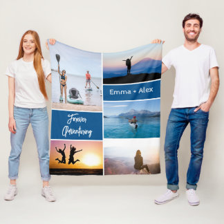 Couverture Polaire Collage photo personnalisé pour toute l'aventure