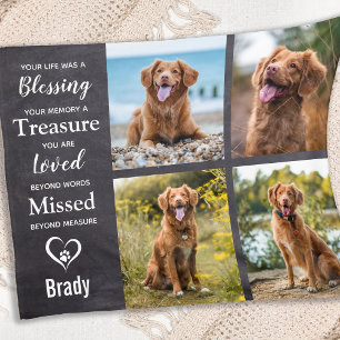Couverture Polaire Collage photo Pet Memorial