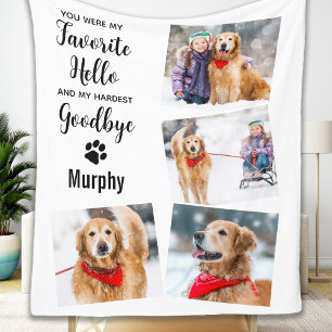 Couverture Polaire Collage photo Pet Memorial