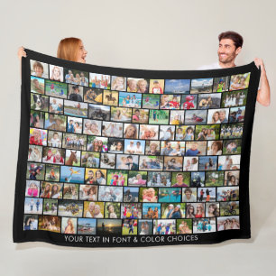Couverture Polaire Collage photo simple de 110 formes multiples