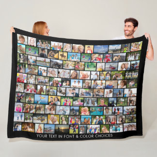 Couverture Polaire Collage photo simple de 110 formes multiples