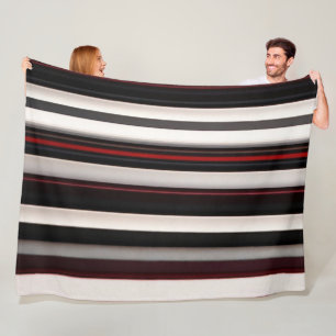 Couverture Polaire Collection Abstraite Red Black Lines tendance