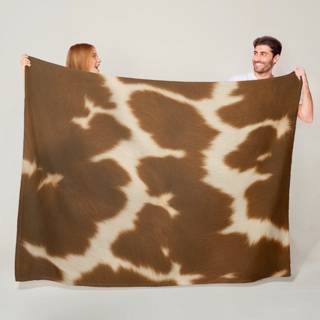 Couverture Polaire Collection de Cuir Faux Vache Elégante Populaire (En situation)