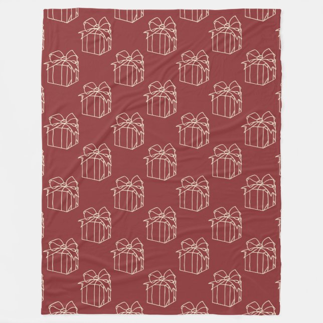 Couverture Polaire Collection de Noël simple - Présente (Devant)