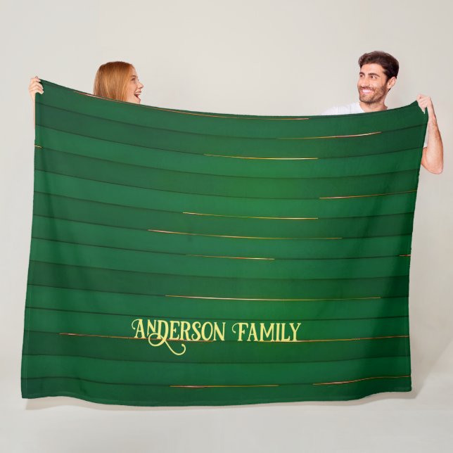 Couverture Polaire Collection de Texture Vert Or tendance de luxe (En situation)