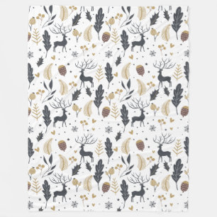 Couverture Polaire Collection de voeux de Noël pour les cerfs et les