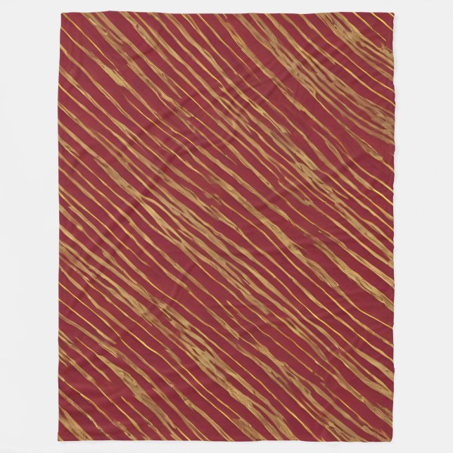 Couverture Polaire Collection d'or de luxe moderne bordeaux (Devant)