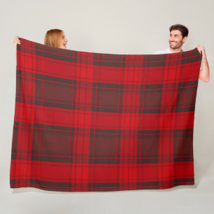 Couverture Polaire Collection moderne Tartan Rouge traditionnel