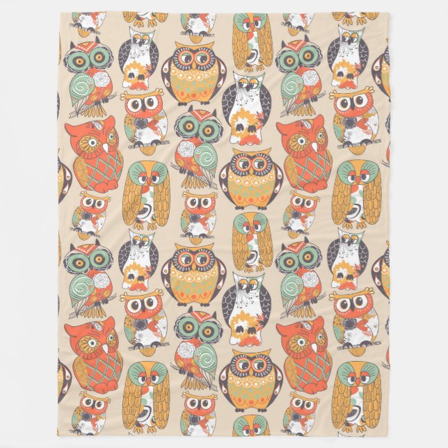 Couverture Polaire Collection Owl Blanket en polaire (Devant)