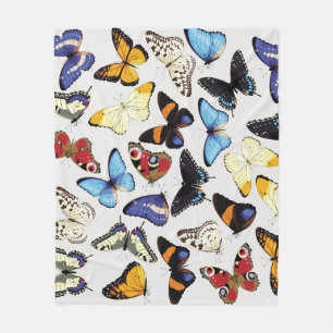 Couverture Polaire Collection réaliste de papillons vintages.