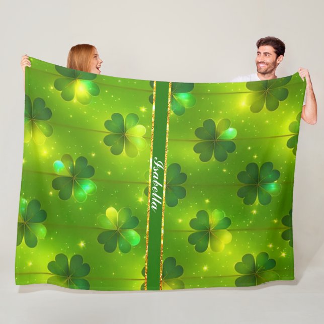 Couverture Polaire Collection verdoyante St Patrick's Day Clover (En situation)