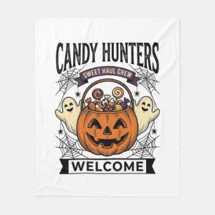Couverture Polaire Collectionneur de bonbons Halloween Gravure vintag