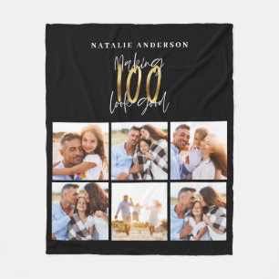 Couverture Polaire Colloque photo noir et or toison de 00e anniversai