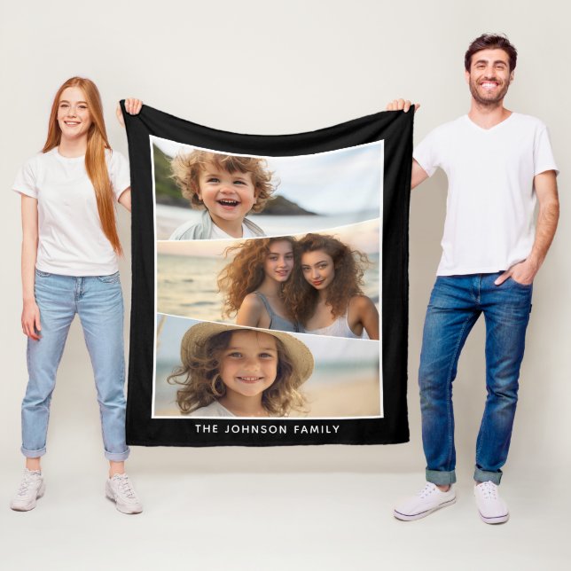 Couverture Polaire Colocalisation de photos funky Bloc de couleur Lig (En situation)