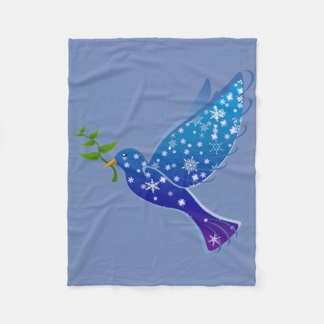 Couverture Polaire Colombe paisible (Devant)