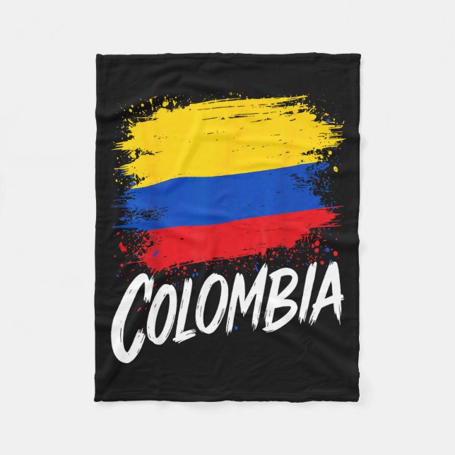 Couverture Polaire Colombia Lover Colombian Flag  (Devant)