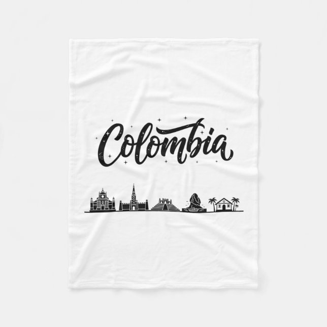 Couverture Polaire Colombia Skyline Travel Vacation Outfits  (Devant)