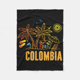 Couverture Polaire Colombia Souvenirs Vacation 2025 Family Trip Frien