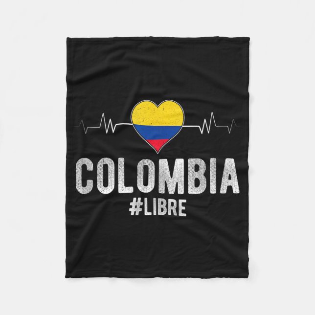 Couverture Polaire Colombie #libre Colombie Libre Drapeau Colombien P (Devant)
