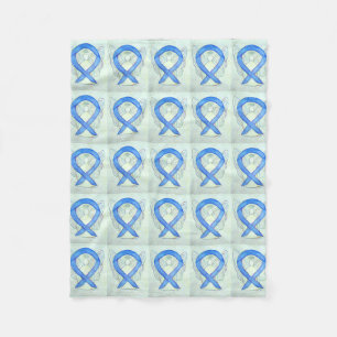 Couverture Polaire Colon Cancer Sensibilisation Ribbon Soft Fleece Bl