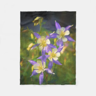 Couverture Polaire Colorado Blue Columbine Peinture - Art original