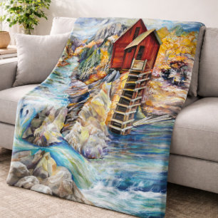 Couverture Polaire Colorado Rocky Mountains River Crystal Mill