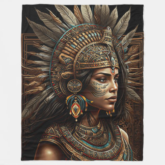 Couverture Polaire Coloré Aztec Warrior Princess Blanket