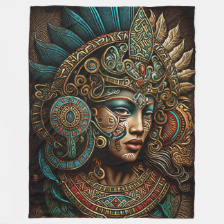 Couverture Polaire Coloré Aztec Warrior Princess Blanket