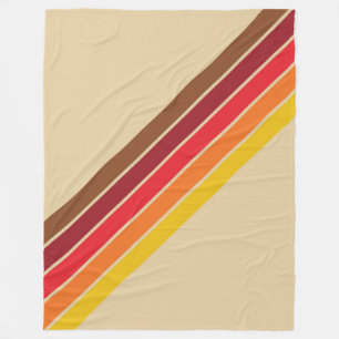 Couverture Polaire Coloré les années 70 80s Retro Racing Stripes