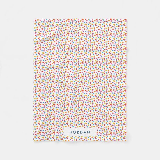 Couverture Polaire Coloré Rainbow Bubble Gum Candy Personnalisé (Devant)