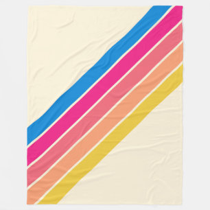 Couverture Polaire Coloré rayé les années 70 les années 80 Classique