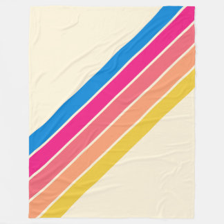 Couverture Polaire Coloré rayé les années 70 les années 80 Classique